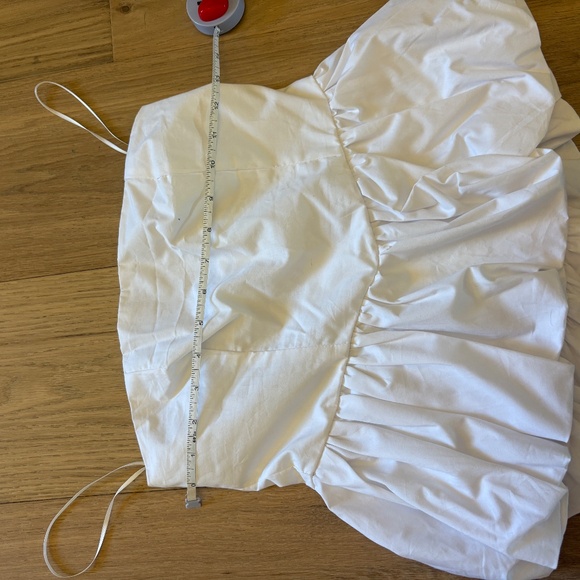 NWT BLENCA Girl-Core, Feminine Peplum Bubble Cropped Strapless Top - Picture 2 of 9